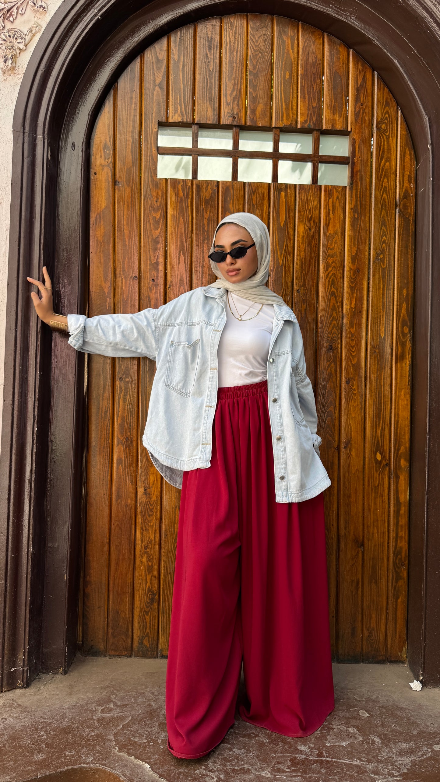 Burgundy Jup Pants