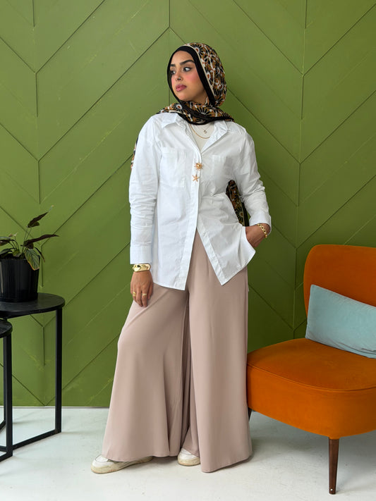 Beige Wide-leg
