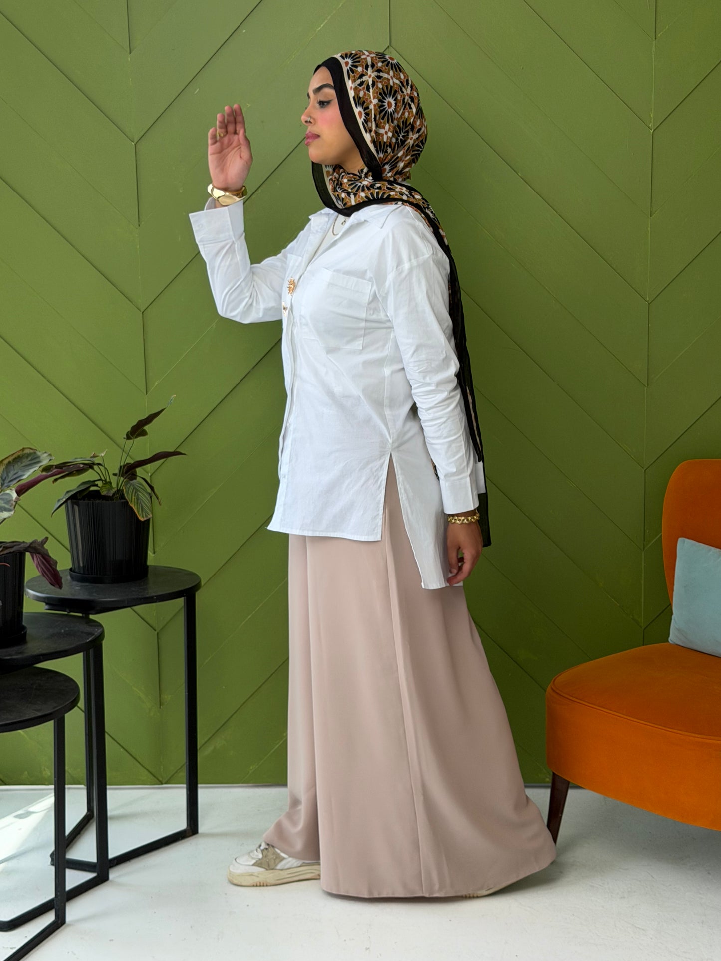 Beige Wide-leg