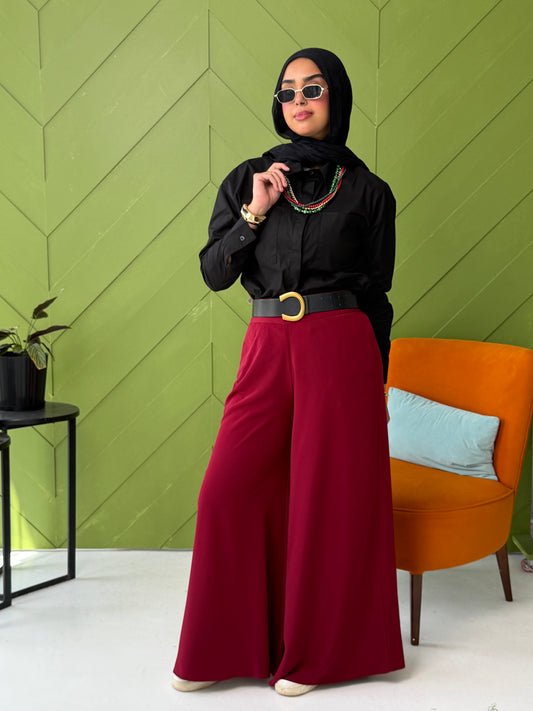 Burgundy Wide-leg