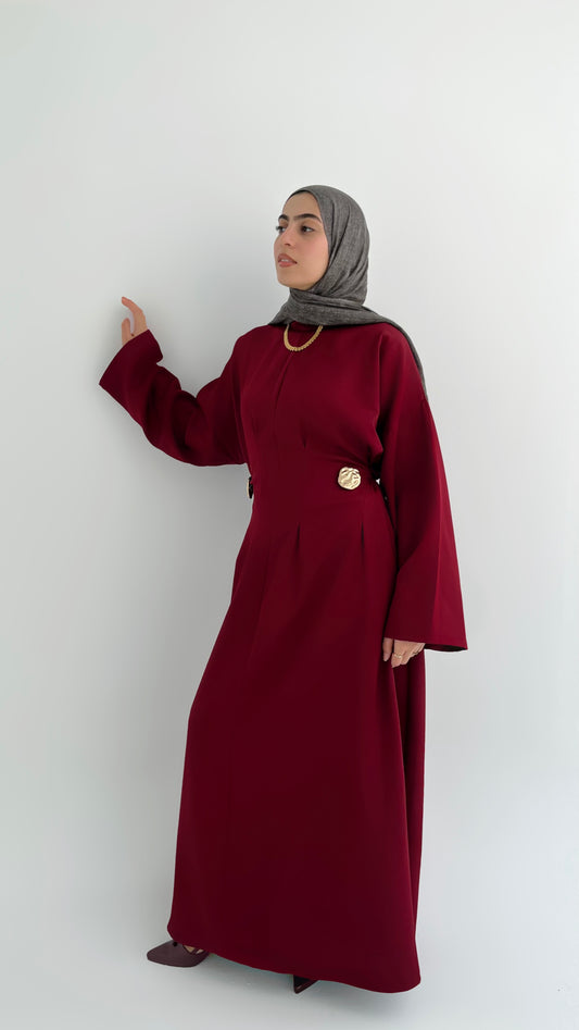 Mila Dress(Burgundy)