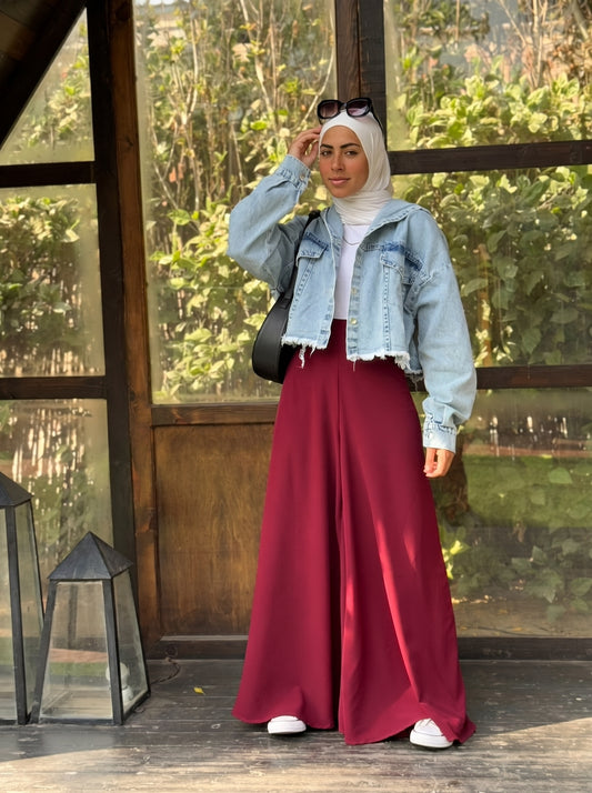 Burgundy Wide-leg