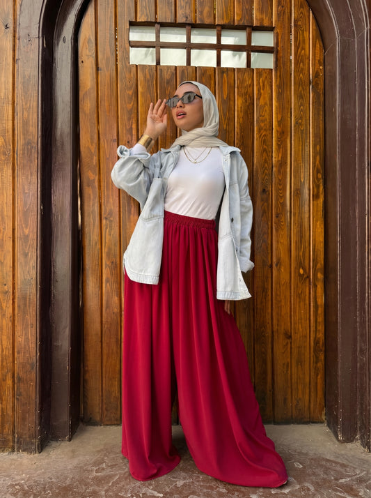 Burgundy Jup Pants