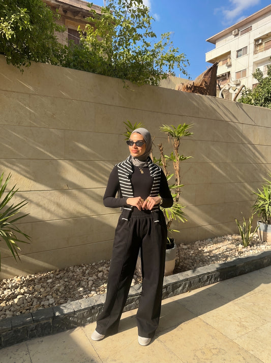 Cozy wide leg ( Black)