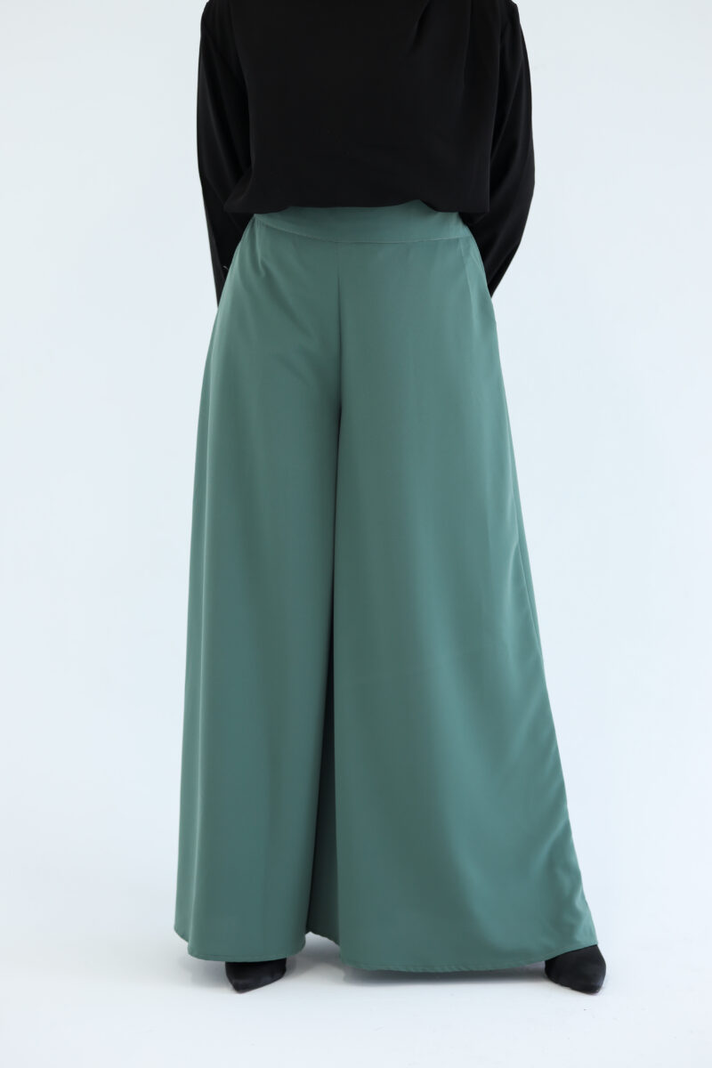 Wide-leg pants (olive)